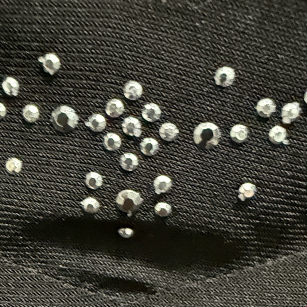 Elegant Black Blouse with Beaded Detail and tulip sleeves - Picture 3 of 5